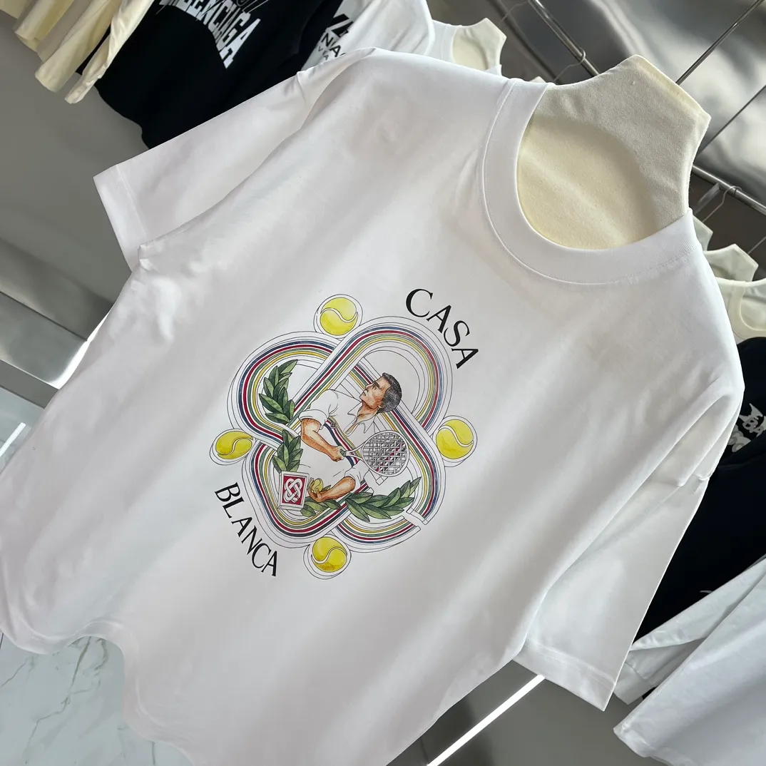 Casablanca Classic Series T ， ， 。 ， Classic ， In Stock ！ ：White Black Size：S M L XL XXL
